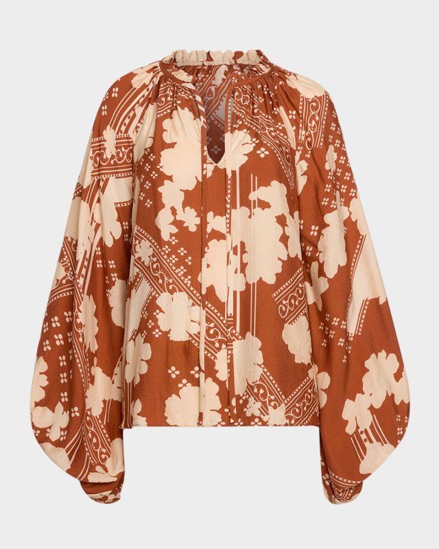 Aaron Voluminous V-Neck Blous